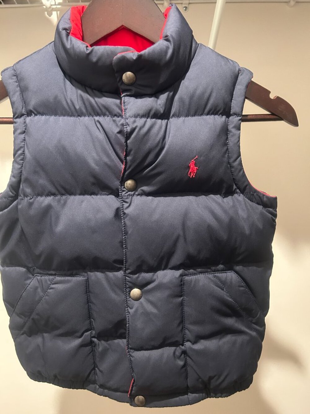 Polo Ralph Lauren Kids Reversible Red & Blue Puffer Vest